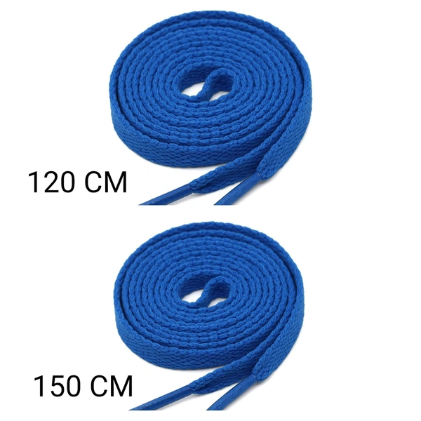 GRAH SANGRAH® 2 Pair | 1 Pair 120 CM | 1 Pair 150 CM| Flat, Sport or Gym Sneaker Shoelace - 120 or 150 CM, Blue
