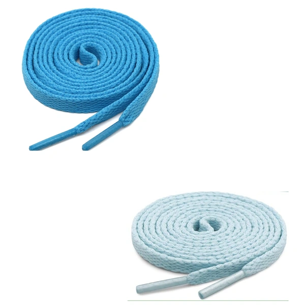 GRAH SANGRAH® (2 Pair) Flat Shoe Lace For Running, Sport Or Gym Shoelace - 120 CM, Sky-Moon Light