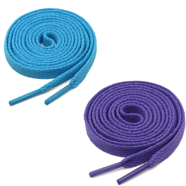 GRAH SANGRAH® (2 Pair) Flat Shoe Lace For Running, Sport Or Gym Shoelace - 120 CM, Sky_ Purple