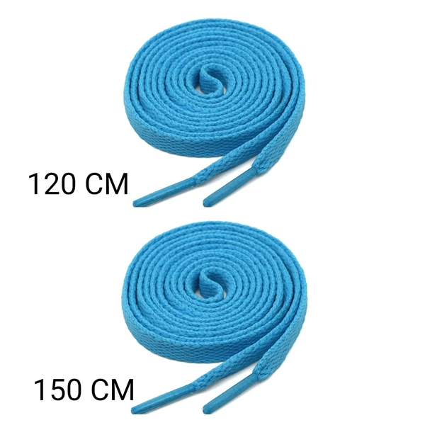 GRAH SANGRAH® 2 Pair | 1 Pair 120 CM | 1 Pair 150 CM| Flat, Sport or Gym Sneaker Shoelace - 120 or 150 CM, Sky