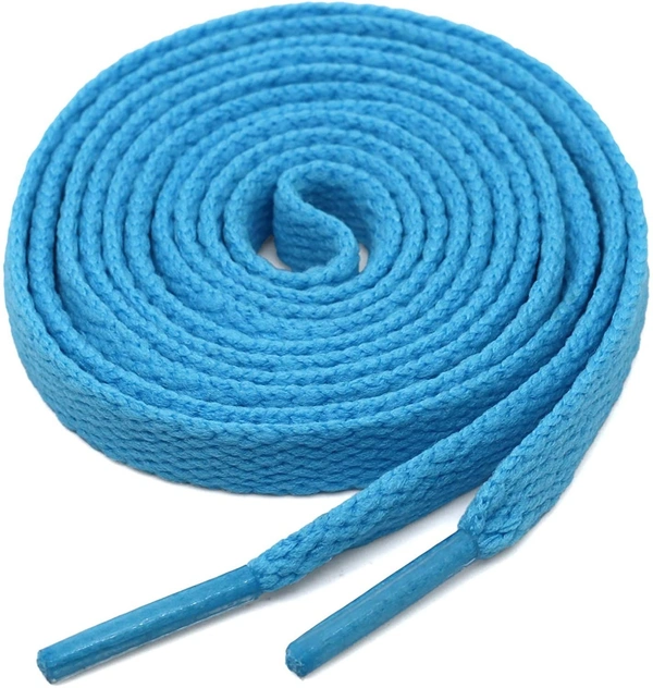 GRAH SANGRAH® 3 Pair (1 Pair Per Single Color) Flat Shoe Lace For Running, Sport Or Gym Shoelace - 120 CM, Blue-Sky-White