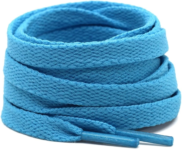 GRAH SANGRAH® (2 Pair Flat Shoelaces For Athletic Running Sneakers Shoes Boot Strings - 120 CM, Sky