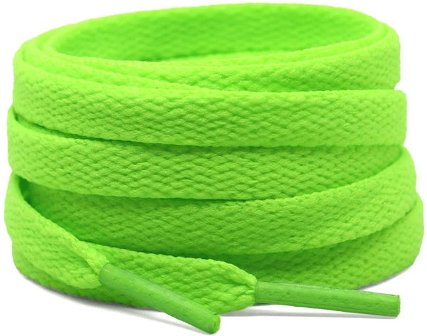 GRAH SANGRAH® (2 Pair Flat Shoelaces For Athletic Running Sneakers Shoes Boot Strings - 150 CM, Fluorescent