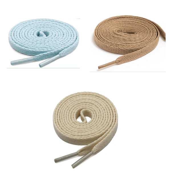 GRAH SANGRAH® 3 Pair (1 Pair Per Single Color) Flat Shoe Lace For Running, Sport Or Gym Shoelace - 150 CM, Moonlight-Beige-Cream
