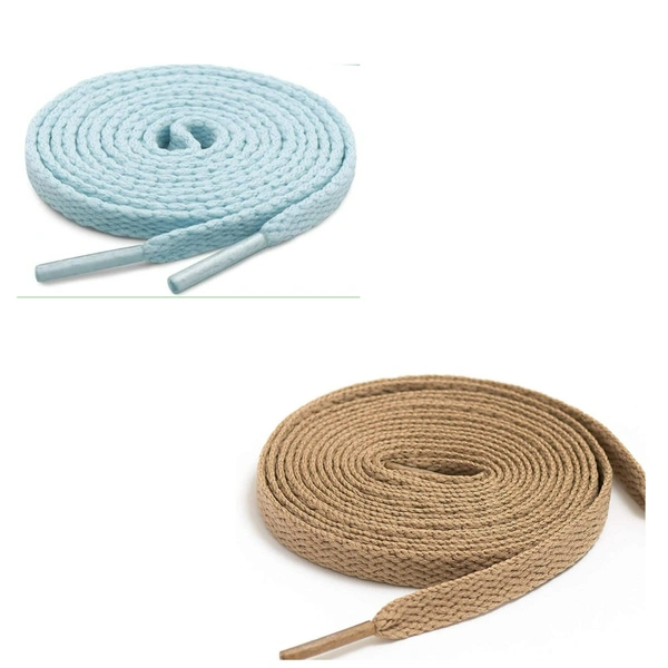 GRAH SANGRAH® (2 Pair) Flat Shoe Lace For Running, Sport Or Gym Shoelace - 120 CM, Moon Light_ Cream