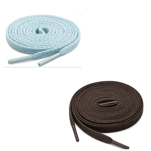 GRAH SANGRAH® (2 Pair) Flat Shoe Lace For Running, Sport Or Gym Shoelace - 150 CM, Moonlight- Dark Brown