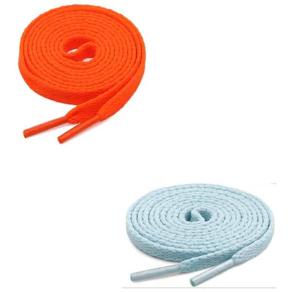GRAH SANGRAH® (2 Pair) Flat Shoe Lace For Running, Sport Or Gym Shoelace - 150 CM, Moon Light-Orange