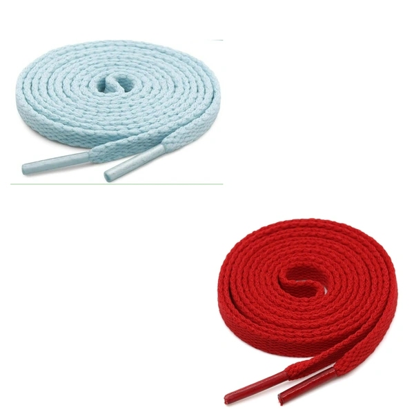 GRAH SANGRAH® (2 Pair) Flat Shoe Lace For Running, Sport Or Gym Shoelace - 120 CM, Moon Light_ Red