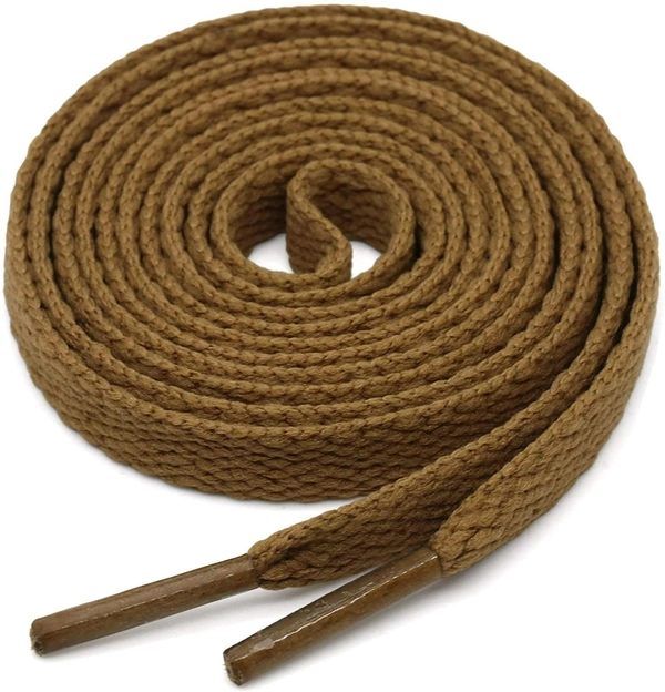 GRAH SANGRAH® 3 Pair (1 Pair Per Single Color) Flat Shoe Lace For Running, Sport Or Gym Shoelace - 150 CM, Light Brown_ Moon Light_ Army Green
