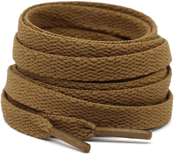 GRAH SANGRAH® (2 Pair Flat Shoelaces For Athletic Running Sneakers Shoes Boot Strings - 120 CM, Light Brown