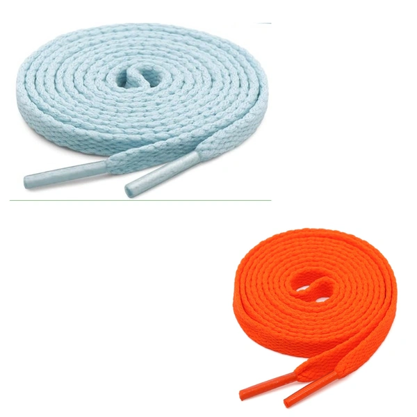 GRAH SANGRAH® (2 Pair) Flat Shoe Lace For Running, Sport Or Gym Shoelace - 150 CM, Moonlight-Orange