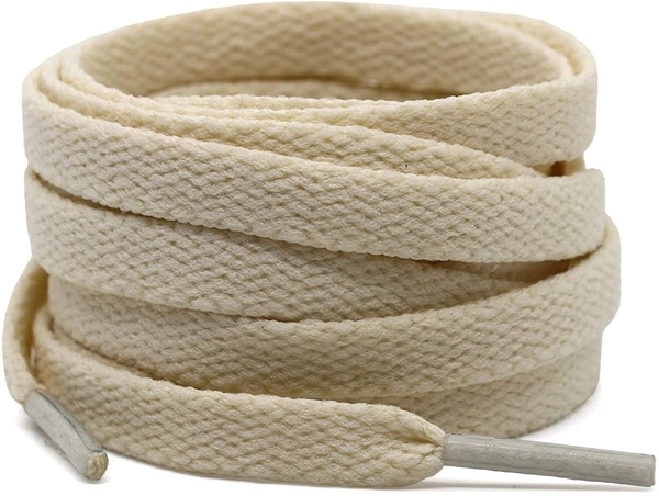 GRAH SANGRAH® (2 Pair Flat Shoelaces For Athletic Running Sneakers Shoes Boot Strings - 120 CM, Beige