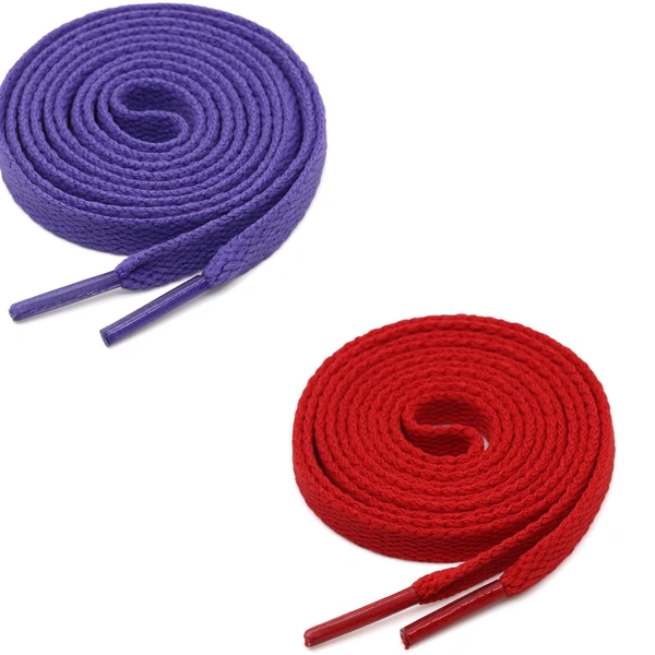 GRAH SANGRAH® (2 Pair) Flat Shoe Lace For Running, Sport Or Gym Shoelace - 150 CM, Purple-Red