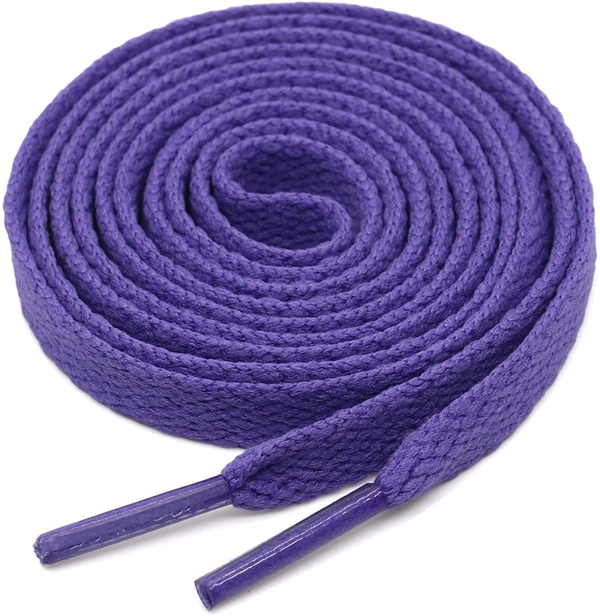 GRAH SANGRAH® 3 Pair (1 Pair Per Single Color) Flat Shoe Lace For Running, Sport Or Gym Shoelace - 120 CM, Yellow_ Grey_ Purple