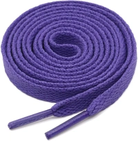 GRAH SANGRAH® 3 Pair (1 Pair Per Single Color) Flat Shoe Lace For Running, Sport Or Gym Shoelace - 120 CM, Purple_ Cream_ Black