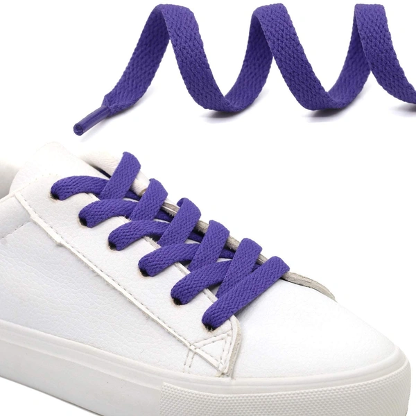 GRAH SANGRAH® (2 Pair Flat Shoelaces For Athletic Running Sneakers Shoes Boot Strings - 120 CM, Purple