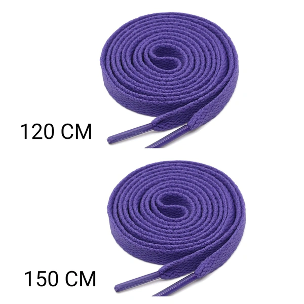 GRAH SANGRAH® 2 Pair | 1 Pair 120 CM | 1 Pair 150 CM| Flat, Sport or Gym Sneaker Shoelace - 120 or 150 Cm, Purple