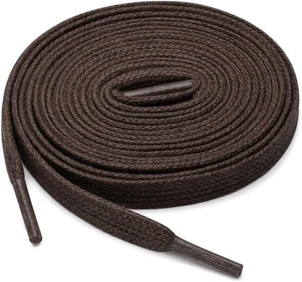 GRAH SANGRAH® (2 Pair) Flat Shoe Lace For Running, Sport Or Gym Shoelace - 120 CM, Beige-Dark Brown