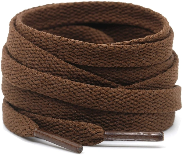 GRAH SANGRAH® (2 Pair Flat Shoelaces For Athletic Running Sneakers Shoes Boot Strings - 150 CM, Dark Brown