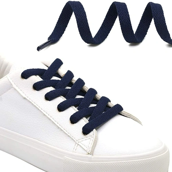 GRAH SANGRAH® 2 Pair | 1 Pair 120 CM | 1 Pair 150 CM| Flat, Sport or Gym Sneaker Shoelace - 120 or 150 CM, Navy