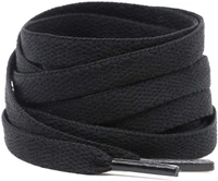 GRAH SANGRAH® (2 Pair Flat Shoelaces For Athletic Running Sneakers Shoes Boot Strings - 120 CM, Black