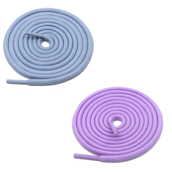 GRAH SANGRAH® 2 Pair (1 Pair Per Single Color) Unisex Shoes Laces For Sport, Running Casual Gym Shoelaces - 120 CM, Sky-Purple