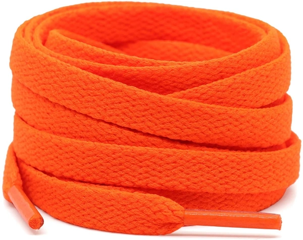 GRAH SANGRAH® (2 Pair Flat Shoelaces For Athletic Running Sneakers Shoes Boot Strings - 150 CM, Orange