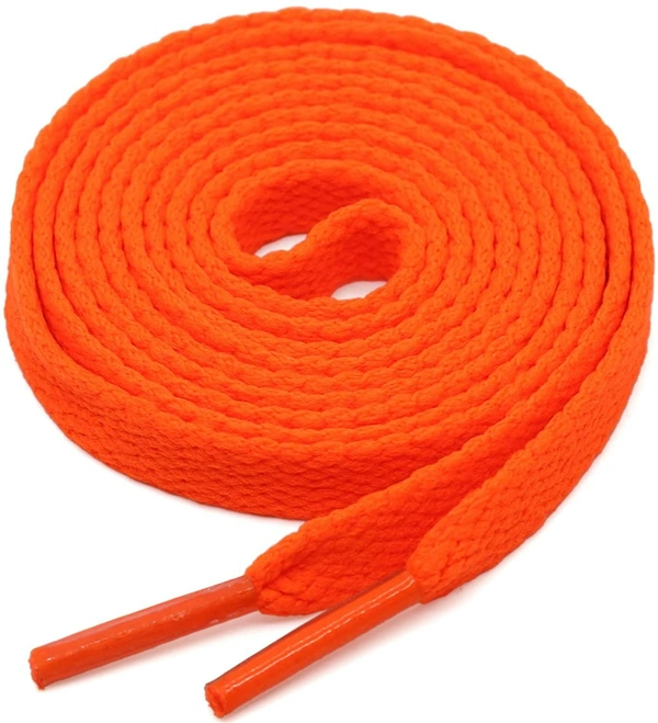 GRAH SANGRAH® 3 Pair (1 Pair Per Single Color) Flat Shoe Lace For Running, Sport Or Gym Shoelace - 120 CM, Light Brown_ Orange_ Moon Light
