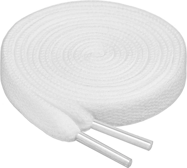 GRAH SANGRAH® (2 Pair) Flat Shoe Lace For Running, Sport Or Gym Shoelace - 120 CM, Beige-White
