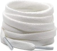 GRAH SANGRAH® (2 Pair Flat Shoelaces For Athletic Running Sneakers Shoes Boot Strings  - 120 CM, White