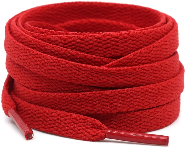GRAH SANGRAH® (2 Pair Flat Shoelaces For Athletic Running Sneakers Shoes Boot Strings - 150 CM, Red