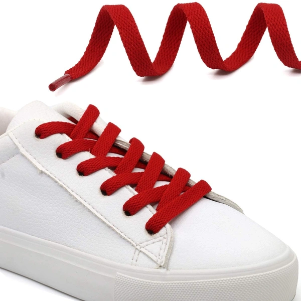 GRAH SANGRAH® (2 Pair Flat Shoelaces For Athletic Running Sneakers Shoes Boot Strings - 150 CM, Red