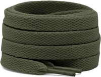 GRAH SANGRAH® (2 Pair Flat Shoelaces For Athletic Running Sneakers Shoes Boot Strings - 150 CM, Army Green