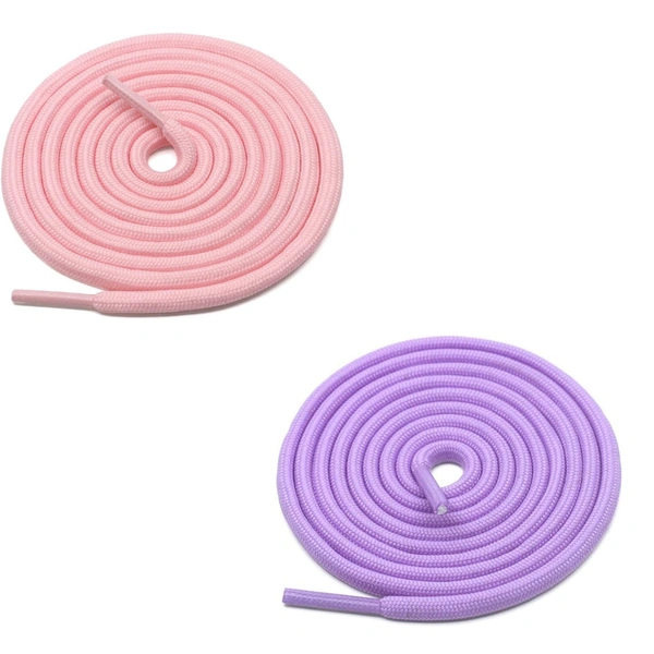 GRAH SANGRAH® 2 Pair (1 Pair Per Single Color) Unisex Shoes Laces For Sport, Running Casual Gym Shoelaces - 120 CM, Pink-Purple