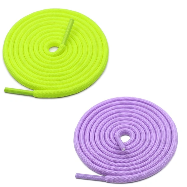 GRAH SANGRAH® 2 Pair (1 Pair Per Single Color) Unisex Shoes Laces For Sport, Running Casual Gym Shoelaces - 120 CM, Fluorescent -Purple