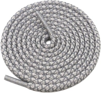 GRAH SANGRAH® 2 Pair (1 Pair Per Single Color) Round Shoelaces For Sport, Running Casual Shoes Laces - 120 CM, Grey-Maroon
