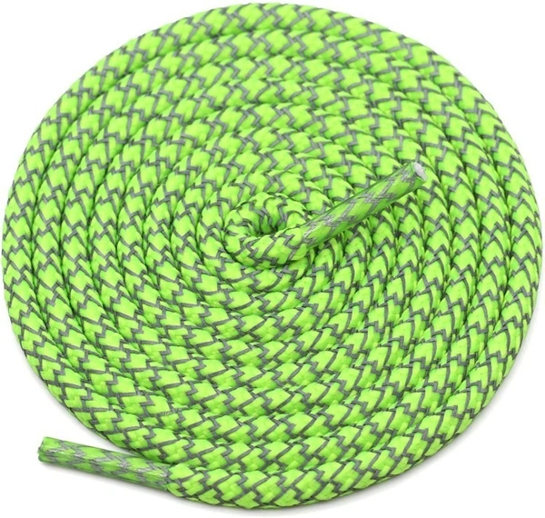 GRAH SANGRAH® 3 Pair (1 Pair Per Single Color) Round Shoelaces For Sport, Running Casual Shoes Laces - 120 CM, White-Fluorescent-Purple