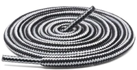 GRAH SANGRAH® (2 Pair Round Boot Laces Running, Sports, Gym, Casual Dual Coloured Striped Shoe Lace - 120 CM, Blue Black /  White Black