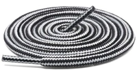 GRAH SANGRAH® (2 Pair Round Boot Laces Running, Sports, Gym, Casual Dual Coloured Striped Shoe Lace - 120 CM, Maroon White / Black White