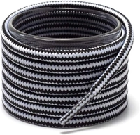 GRAH SANGRAH® (2 Pair Round Boot Laces Running, Sports, Gym, Casual Dual Coloured Striped Shoe Lace - 120 CM, Black White
