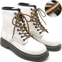 GRAH SANGRAH® (2 Pair Round Boot Laces Running, Sports, Gym, Casual Dual Coloured Striped Shoe Lace - 120 CM, Brown Tan