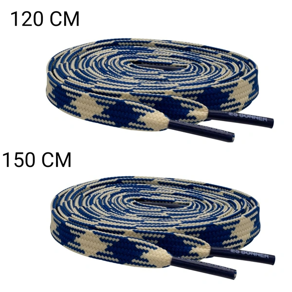 GRAH SANGRAH® 2 Pair | 1 Pair 120 CM | 1 Pair 150 CM| Flat, Sport or Gym Sneaker Shoelace - 120 or 150 CM, Navy