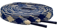 GRAH SANGRAH Flat Shoelace | 2 Pair (1 Pair Per Single Color) Unisex Shoelaces for Sport, Running Casual Shoes - 120 CM, Blue White_ Navy
