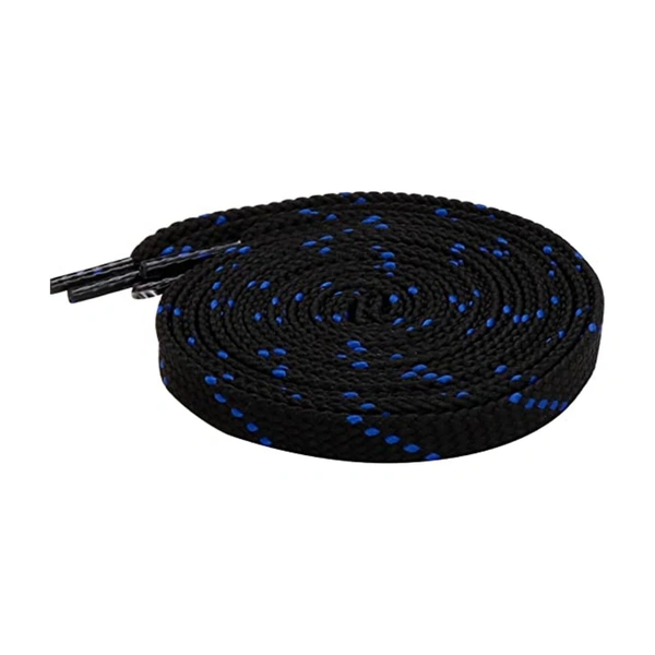 GRAH SANGRAH® (2 Pair) Flat Shoelaces for Athletic, Casual , Sports, Gym Shoes Double Color Twill - 120 CM, BLK BLUE