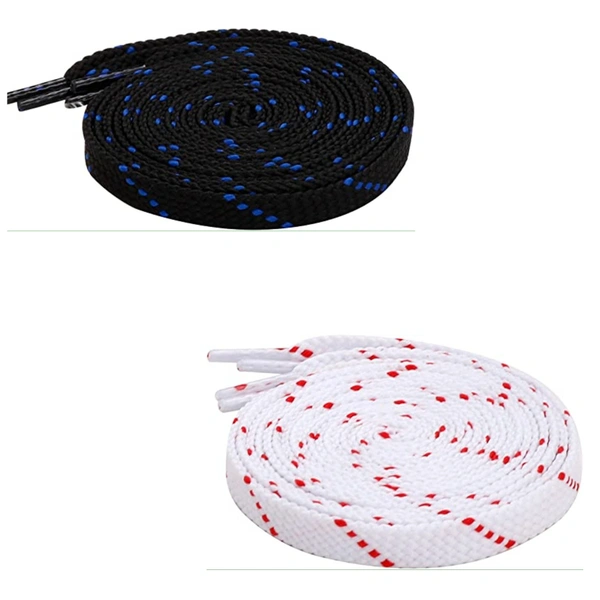 GRAH SANGRAH® 2 Pair (1 Pair Per Single Color) Flat Unisex Shoelaces For Casual, Running Sports Shoes Double Color Twil - 120 CM, Black-White Red