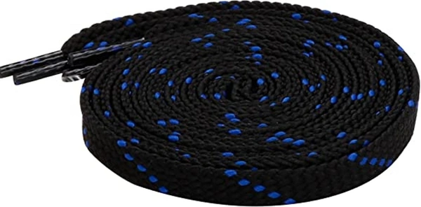 GRAH SANGRAH® 3 Pair (1 Pair Per Single Color) Flat Unisex Shoelaces For Casual, Running Sports Shoes Double Color Twill - 120 CM, BLK BLU / BLK RED/ BLU WHT