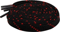 GRAH SANGRAH® 2 Pair (1 Pair Per Single Color) Flat Unisex Shoelaces for Casual, Running Sports Shoes Double Color Twil - 120 CM, BLK BLU-BLK RED