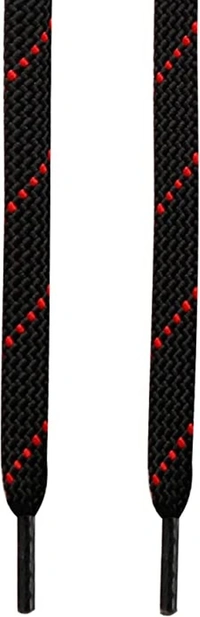 GRAH SANGRAH® (2 Pair) Flat Shoelaces for Athletic, Casual , Sports, Gym Shoes Double Color Twill - 120 CM, BLK RED