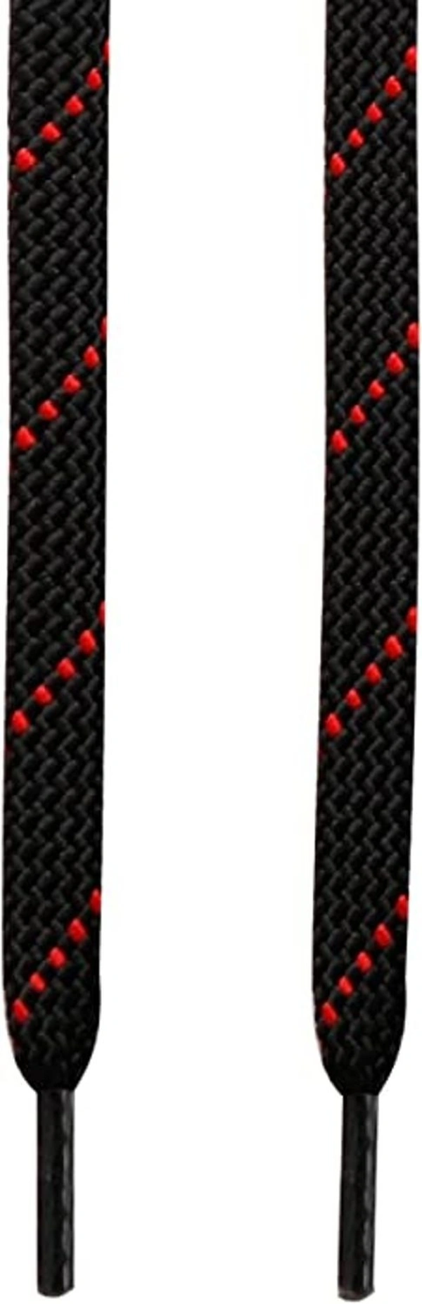 GRAH SANGRAH® (2 Pair) Flat Shoelaces for Athletic, Casual , Sports, Gym Shoes Double Color Twill - 120 CM, BLK RED