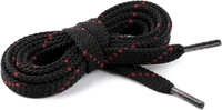GRAH SANGRAH® (2 Pair) Flat Shoelaces for Athletic, Casual , Sports, Gym Shoes Double Color Twill - 120 CM, BLK RED